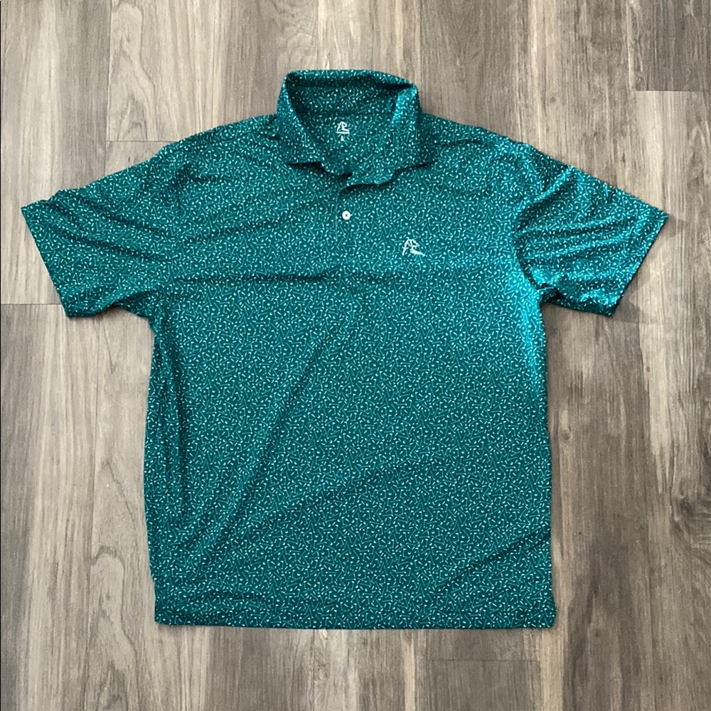 Men's rhoback green golf polo